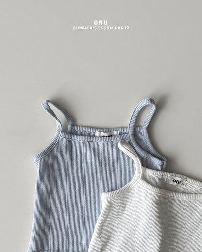 【期間限定 PRE-ODER】6.Ribbed Strap Sleeveless Top