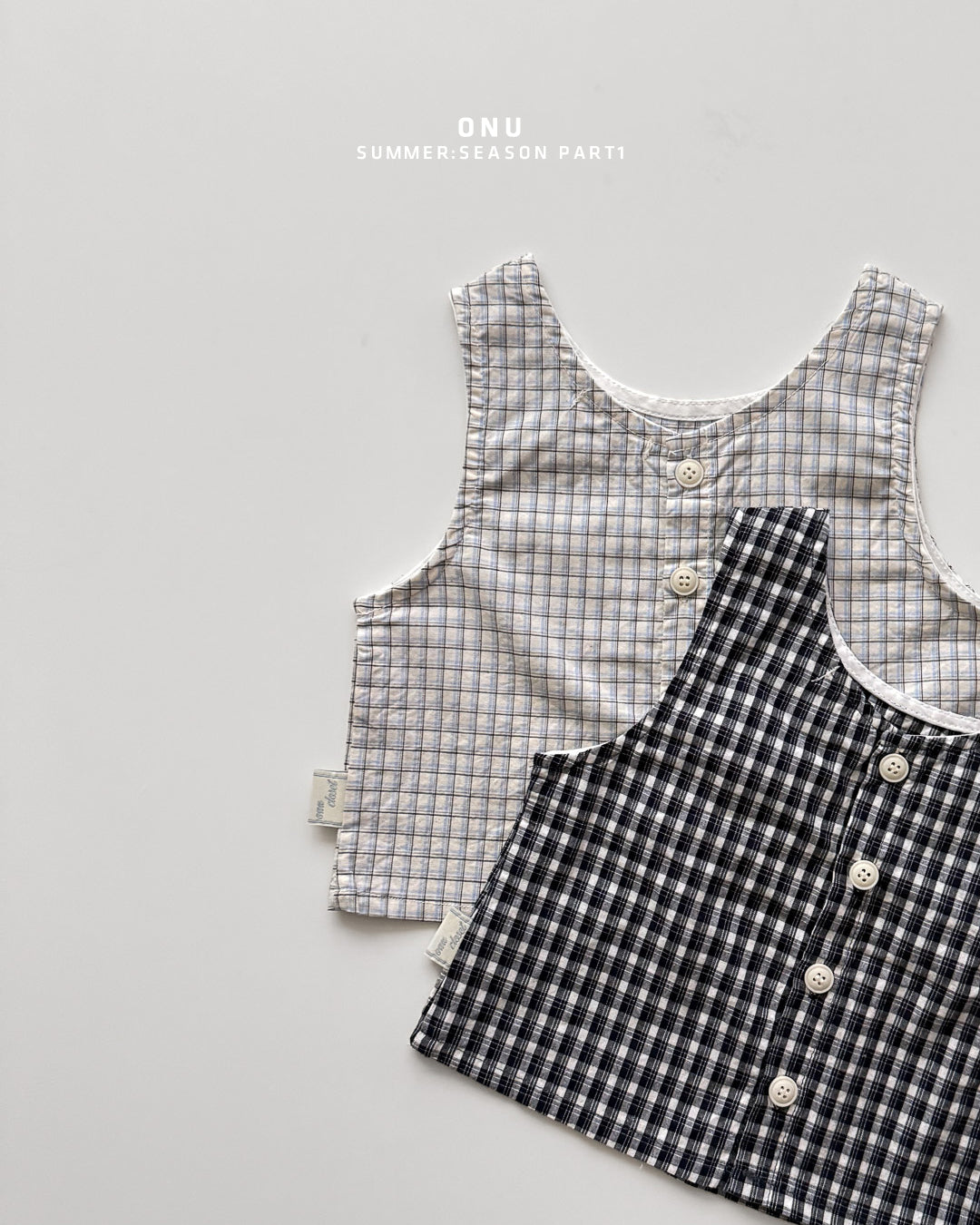 【PREORDER受付終了、ご希望はお問い合わせください。】44.Check sleeveless top