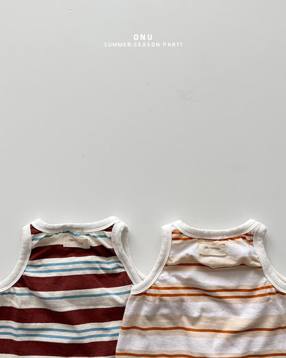 【PREORDER受付終了、ご希望はお問い合わせください。】07.Striped ribbed sleeveless top