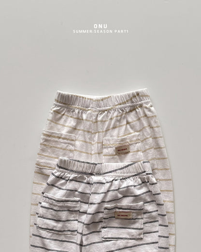 【PREORDER受付終了、ご希望はお問い合わせください。】19.Striped cropped pants (8/10 length)