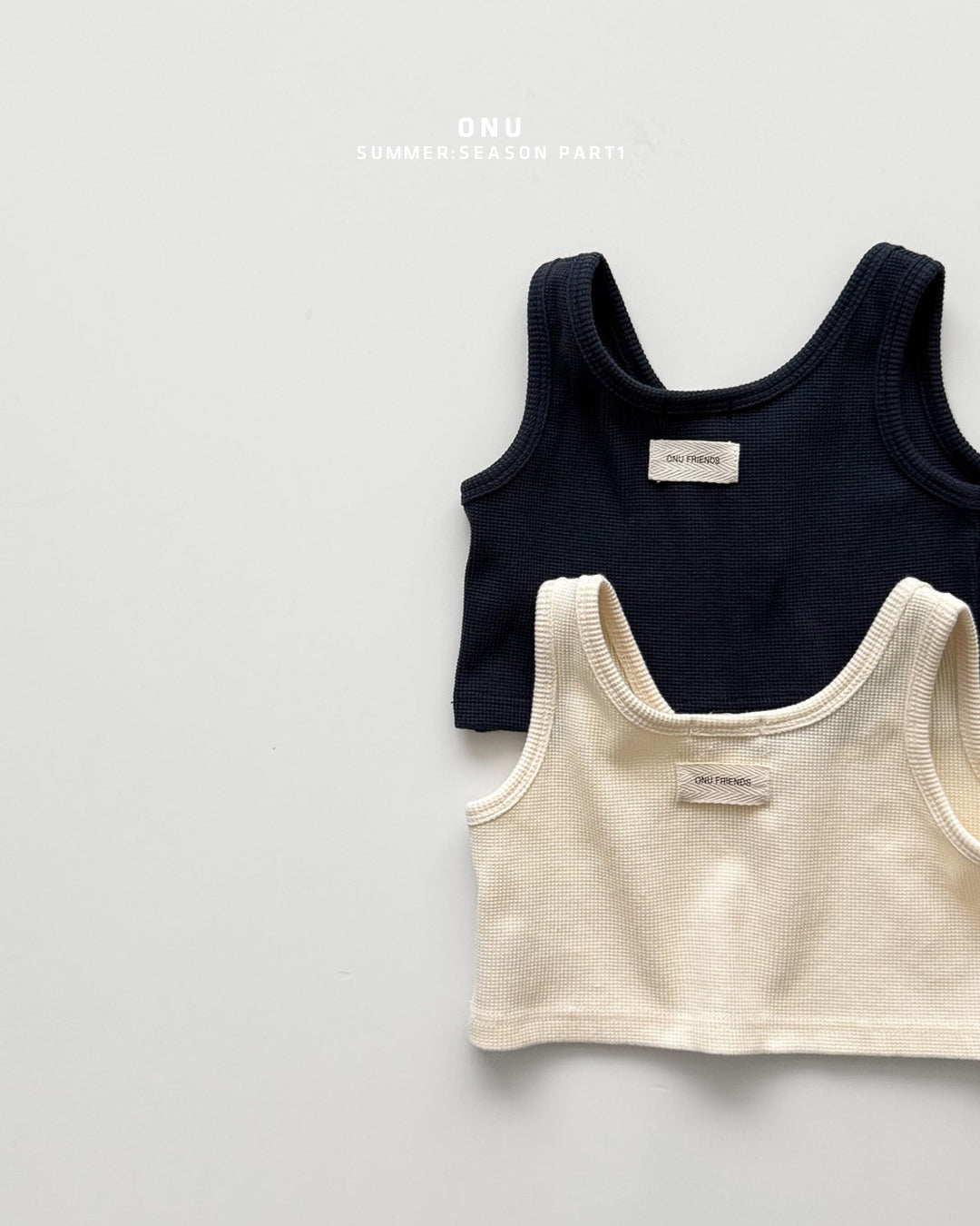 【PREORDER受付終了、ご希望はお問い合わせください。】29.Mini waffle sleeveless top