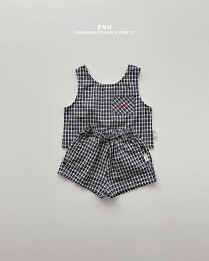 【PREORDER受付終了、ご希望はお問い合わせください。】44.Check sleeveless top
