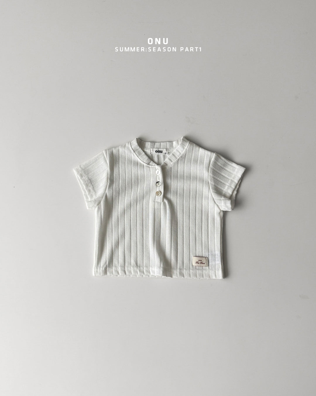 【PREORDER受付終了、ご希望はお問い合わせください。】41.Ribbed button tee