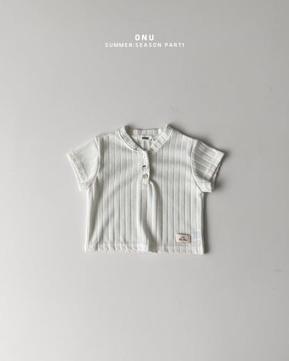 【PREORDER受付終了、ご希望はお問い合わせください。】41.Ribbed button tee
