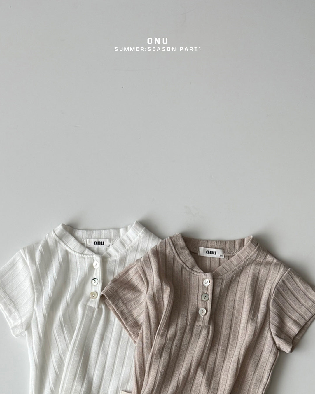【PREORDER受付終了、ご希望はお問い合わせください。】41.Ribbed button tee