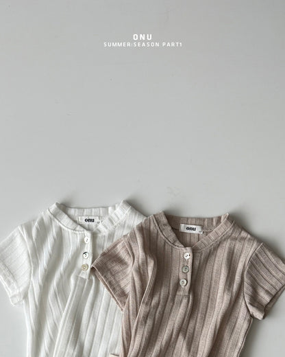 【PREORDER受付終了、ご希望はお問い合わせください。】41.Ribbed button tee