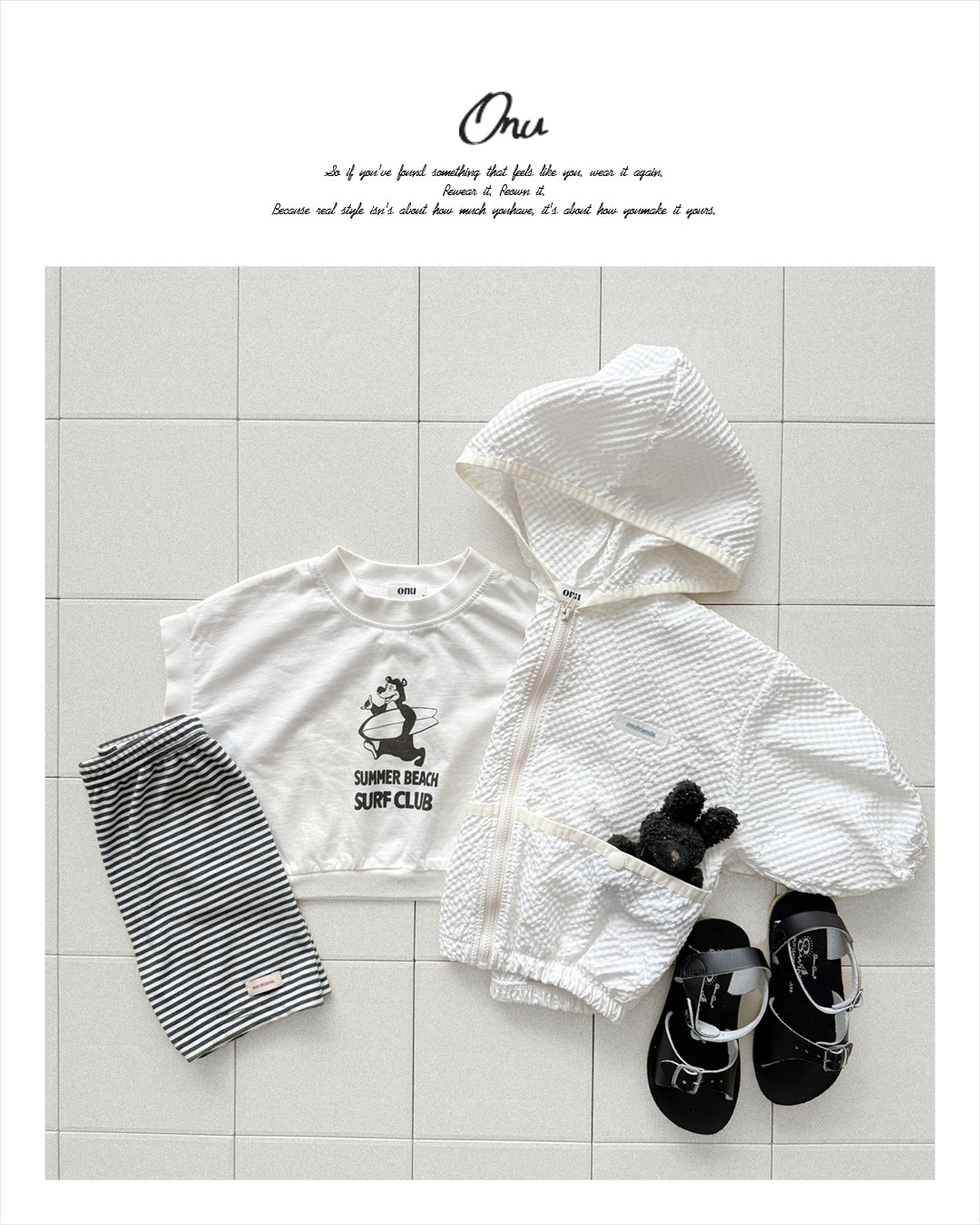 【PREORDER受付終了、ご希望はお問い合わせください。】16.Surfing bear tee