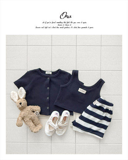 【PREORDER受付終了、ご希望はお問い合わせください。】29.Mini waffle sleeveless top
