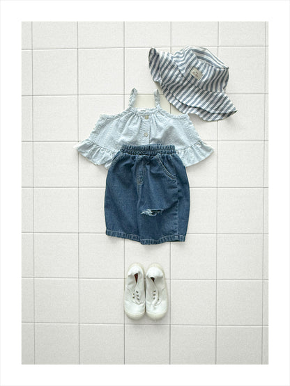 【PREORDER受付終了、ご希望はお問い合わせください。】26.Frill sleeveless blouse