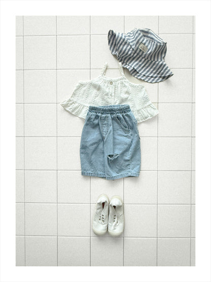 【PREORDER受付終了、ご希望はお問い合わせください。】26.Frill sleeveless blouse