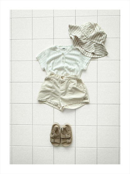 【PREORDER受付終了、ご希望はお問い合わせください。】41.Ribbed button tee