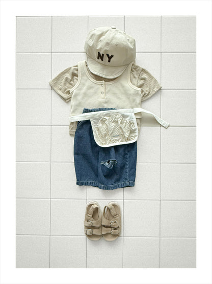 【PREORDER受付終了、ご希望はお問い合わせください。】29.Mini waffle sleeveless top