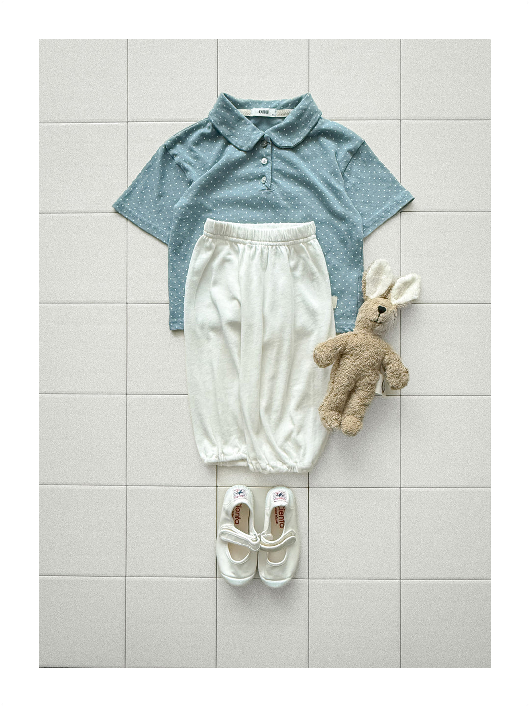 【PREORDER受付終了、ご希望はお問い合わせください。】33.Dot collar short sleeve tee
