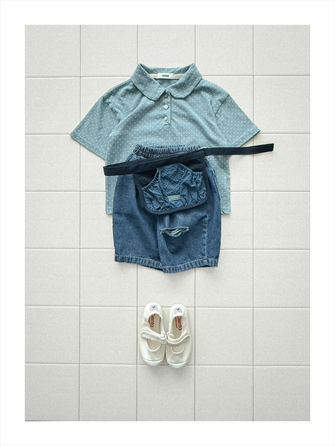 【PREORDER受付終了、ご希望はお問い合わせください。】33.Dot collar short sleeve tee