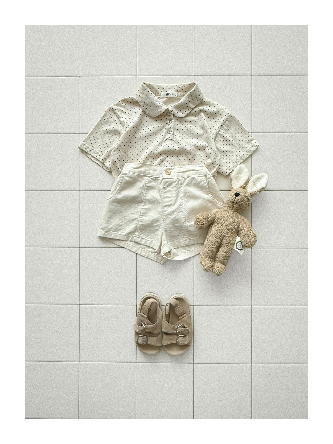 【PREORDER受付終了、ご希望はお問い合わせください。】33.Dot collar short sleeve tee