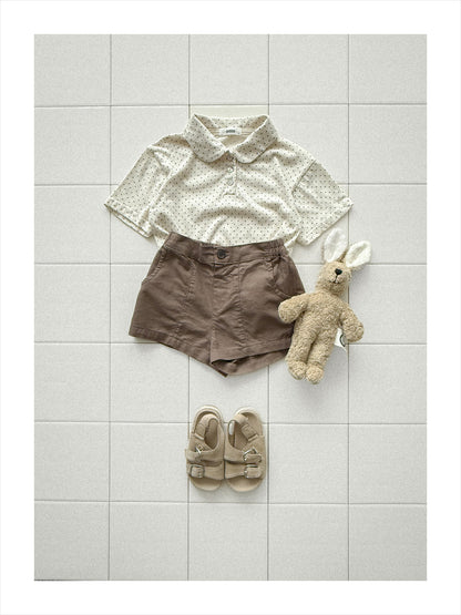 【PREORDER受付終了、ご希望はお問い合わせください。】33.Dot collar short sleeve tee