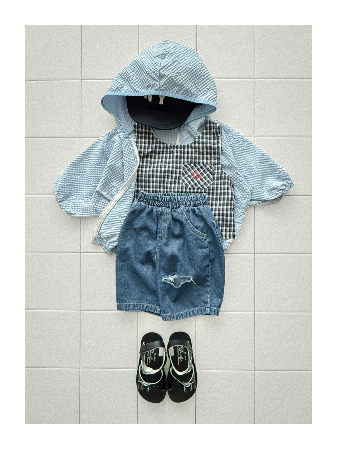 【PREORDER受付終了、ご希望はお問い合わせください。】44.Check sleeveless top