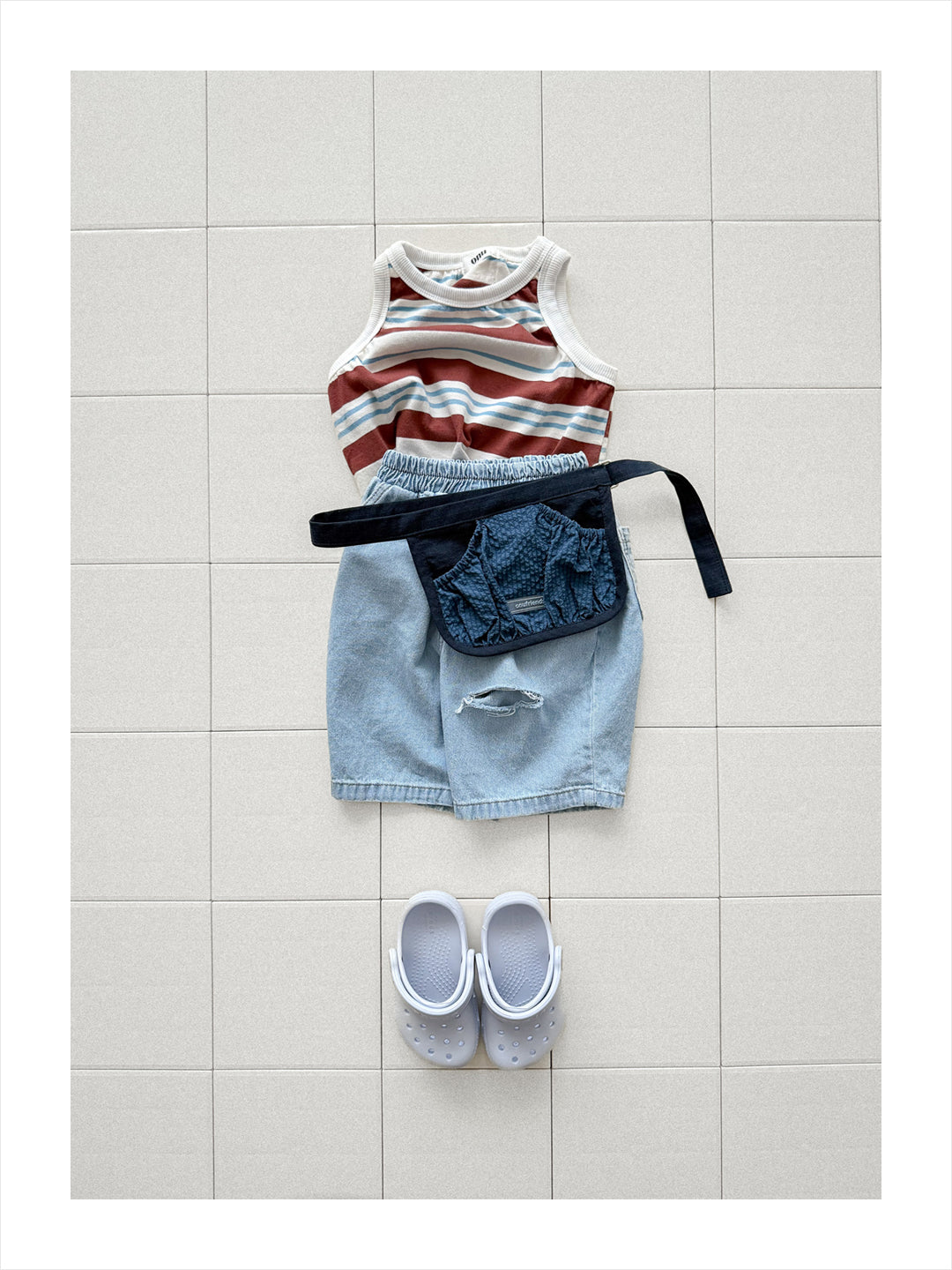 【PREORDER受付終了、ご希望はお問い合わせください。】07.Striped ribbed sleeveless top