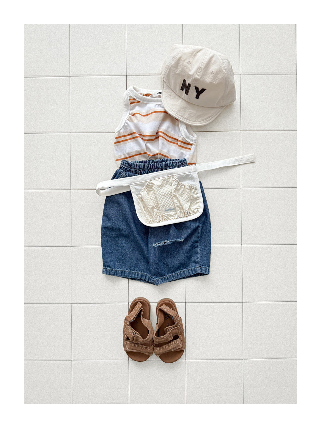 【PREORDER受付終了、ご希望はお問い合わせください。】07.Striped ribbed sleeveless top