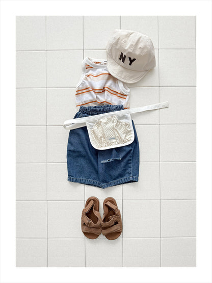 【PREORDER受付終了、ご希望はお問い合わせください。】07.Striped ribbed sleeveless top