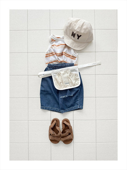 【PREORDER受付終了、ご希望はお問い合わせください。】07.Striped ribbed sleeveless top