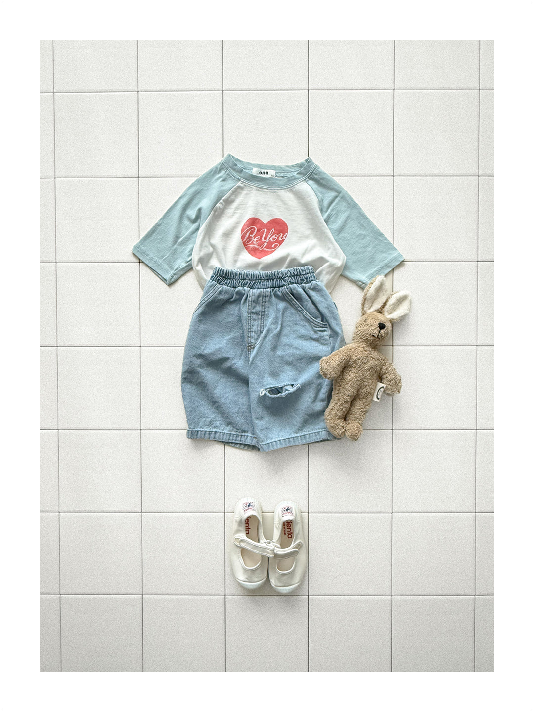 【PREORDER受付終了、ご希望はお問い合わせください。】06.Heart 3/4 sleeve tee