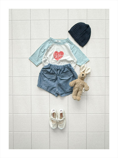 【PREORDER受付終了、ご希望はお問い合わせください。】06.Heart 3/4 sleeve tee