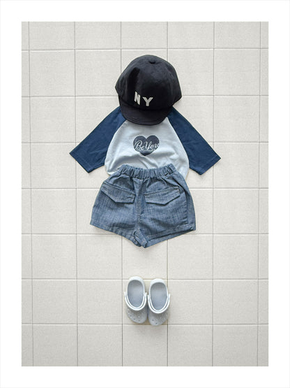 【PREORDER受付終了、ご希望はお問い合わせください。】06.Heart 3/4 sleeve tee