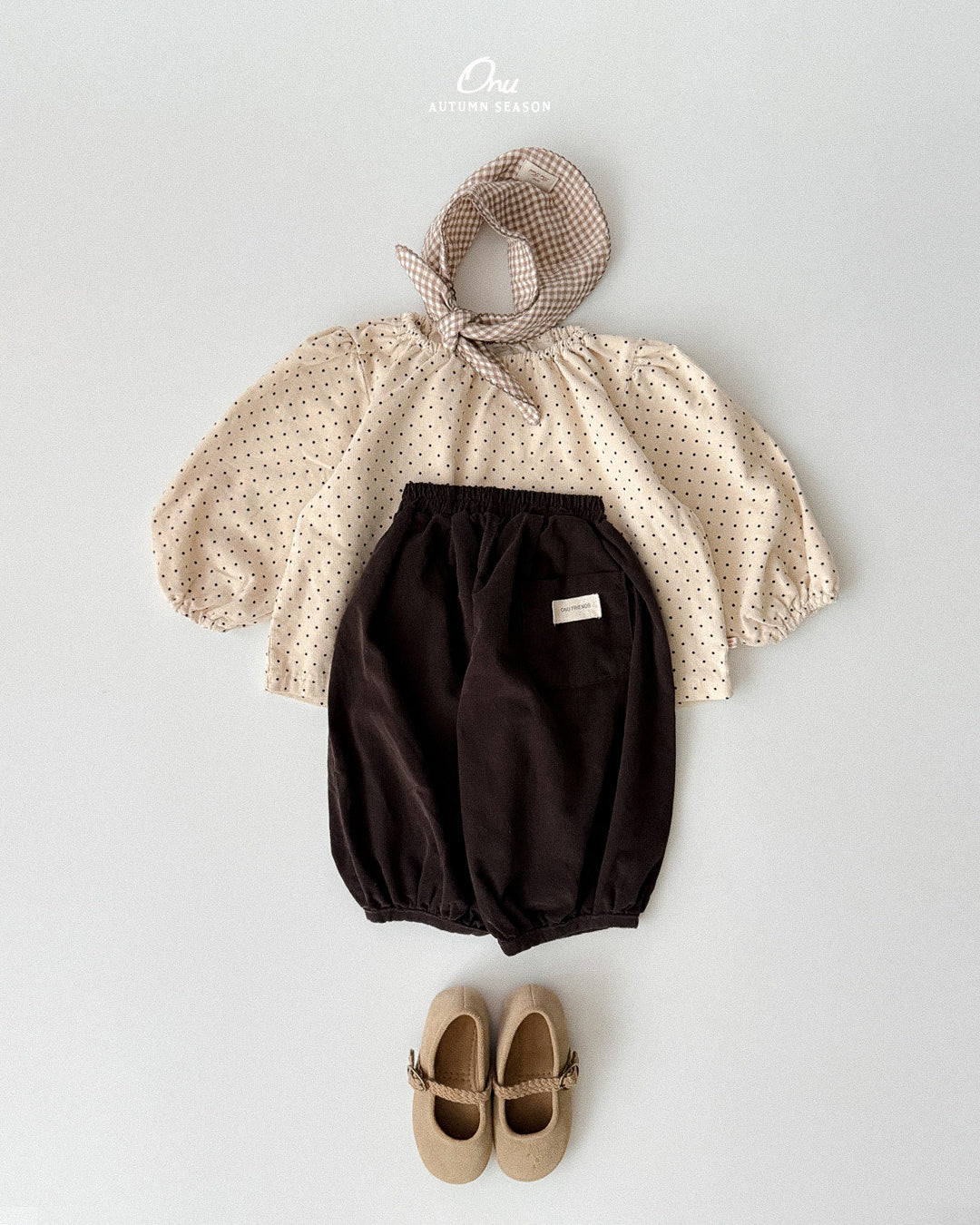 21. Dot Shirring Blouse
