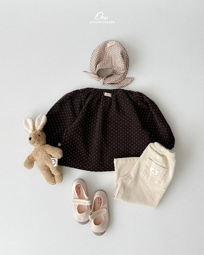 21. Dot Shirring Blouse