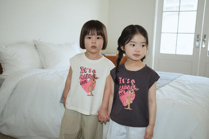 【PREORDER受付終了、ご希望はお問い合わせください。】63.Love Rabbit Sleeveless T-shirt