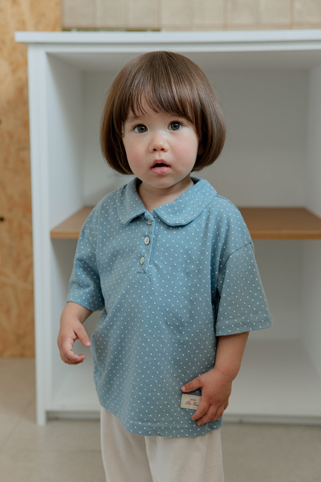 【PREORDER受付終了、ご希望はお問い合わせください。】33.Dot collar short sleeve tee