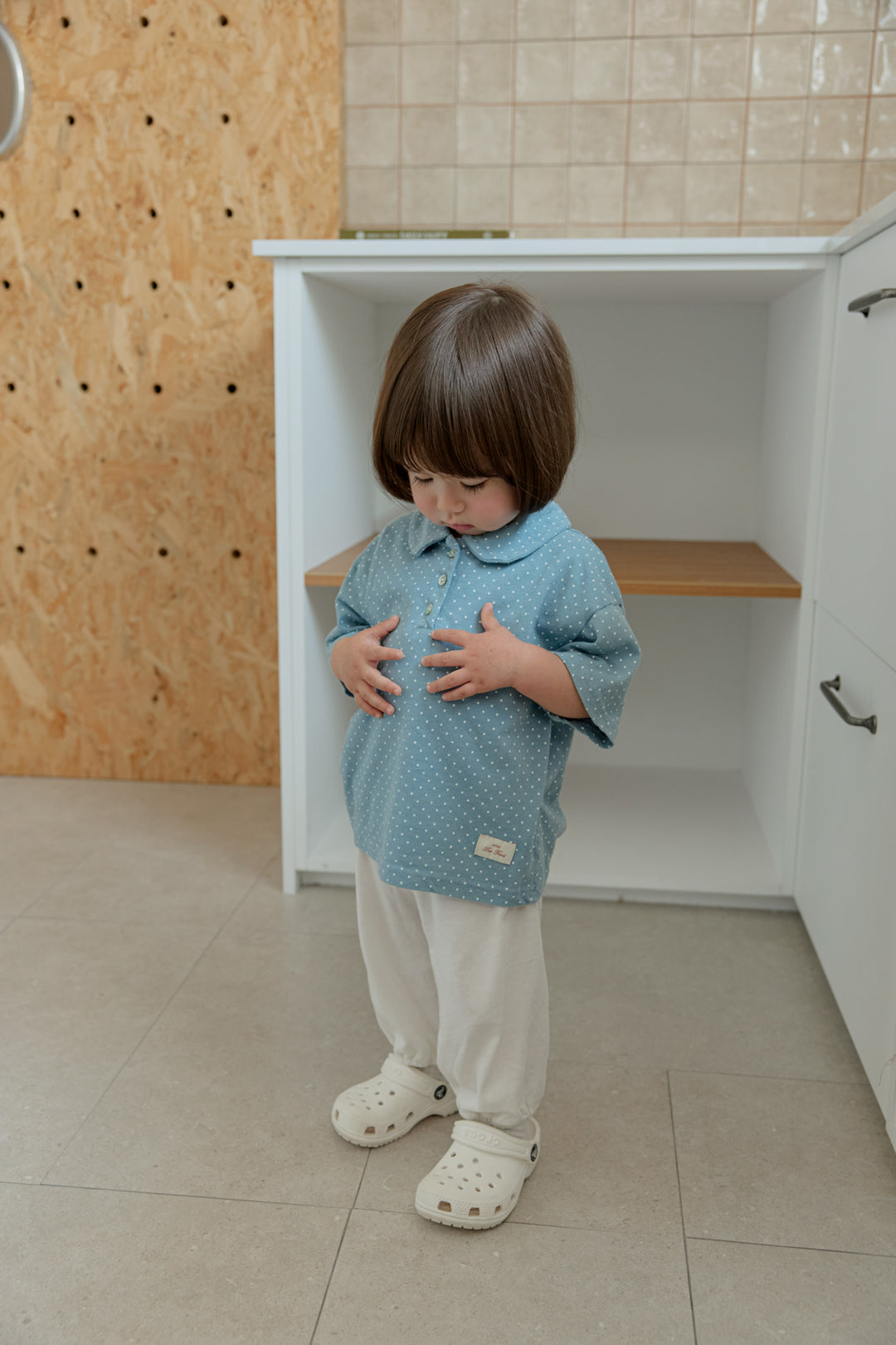 【PREORDER受付終了、ご希望はお問い合わせください。】33.Dot collar short sleeve tee