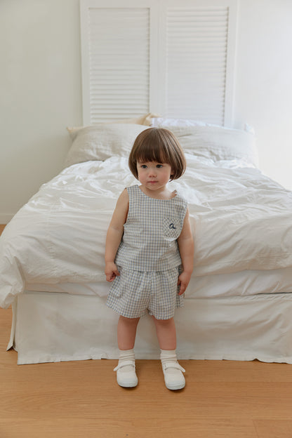 【PREORDER受付終了、ご希望はお問い合わせください。】44.Check sleeveless top
