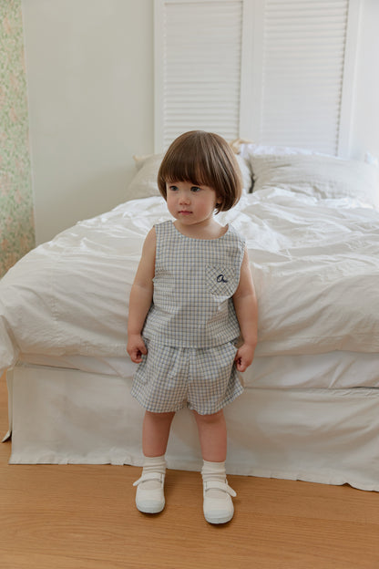 【PREORDER受付終了、ご希望はお問い合わせください。】44.Check sleeveless top