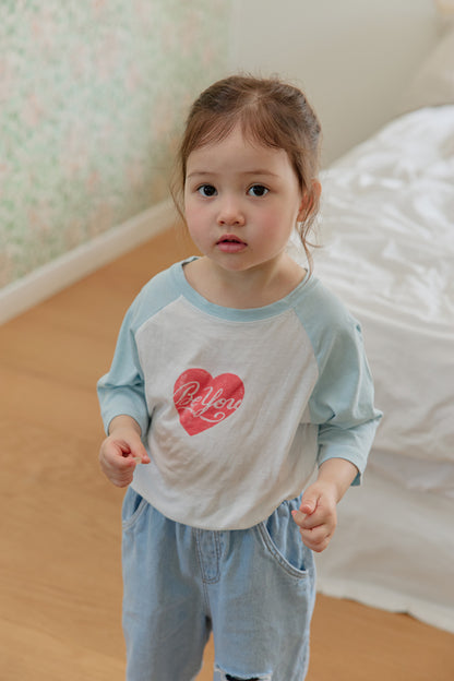 【PREORDER受付終了、ご希望はお問い合わせください。】06.Heart 3/4 sleeve tee