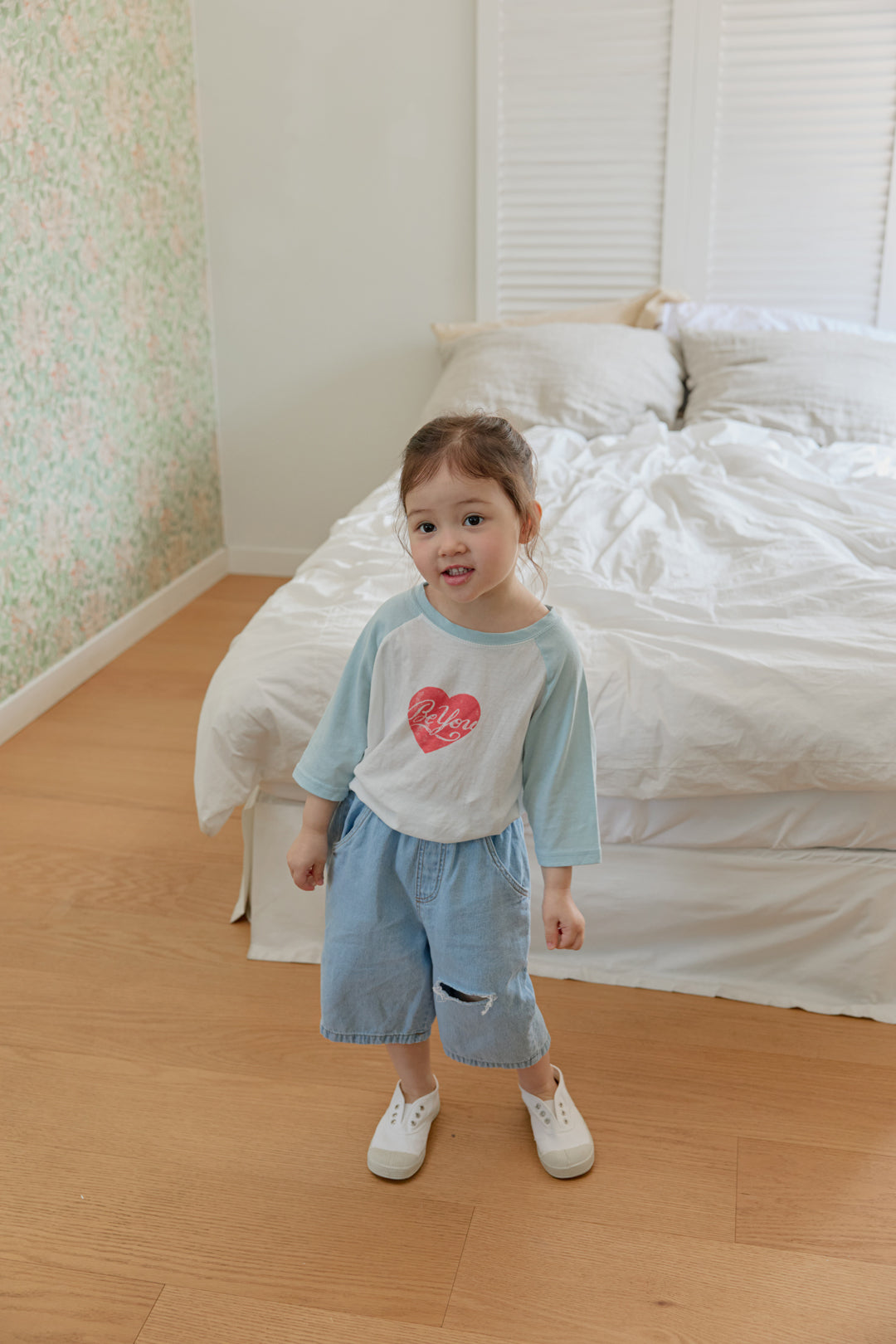 【PREORDER受付終了、ご希望はお問い合わせください。】06.Heart 3/4 sleeve tee