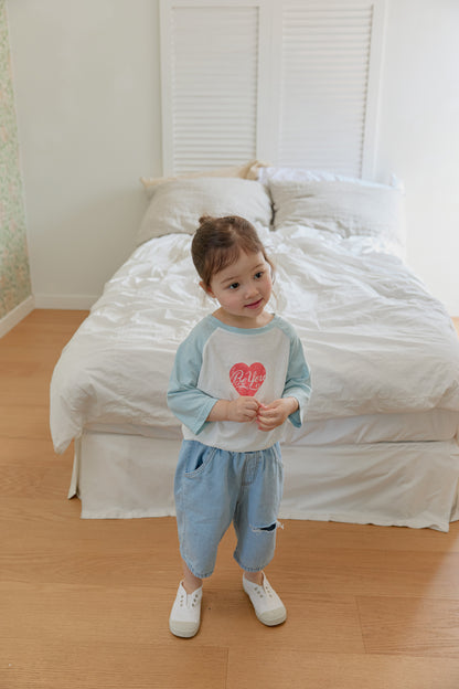 【PREORDER受付終了、ご希望はお問い合わせください。】06.Heart 3/4 sleeve tee