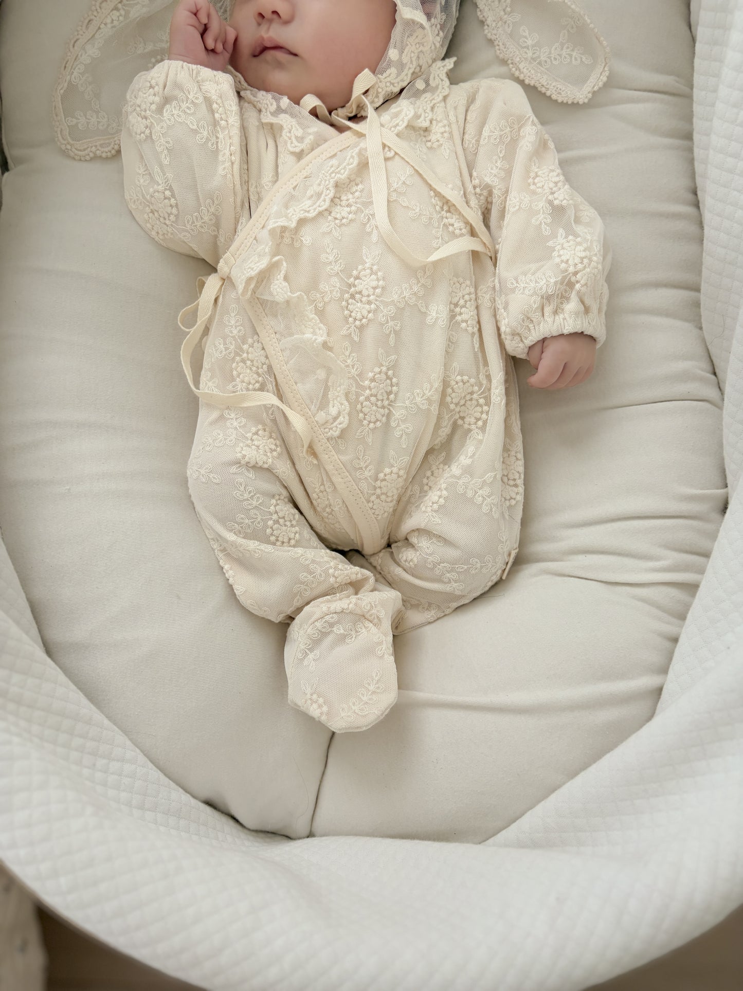 【送料無料 / 即納】退院着 / lace cosy suit