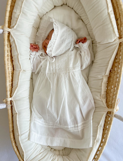 ｟送料無料｠退院着から1歳頃まで / petit baby dress + bonnet