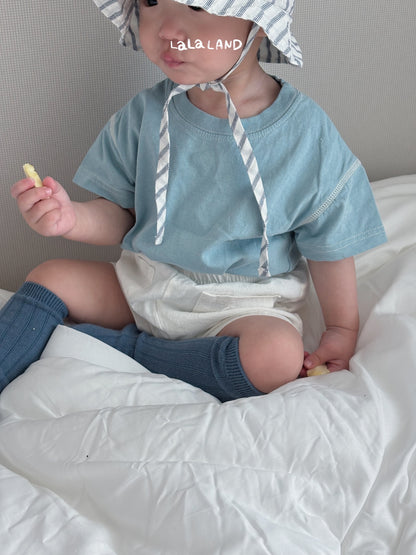 【PREORDER受付終了、ご希望はお問い合わせください。】30.Baby Color Block Point T-shirt