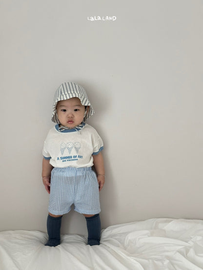 【PREORDER受付終了、ご希望はお問い合わせください。】42.Baby Seersucker Check Shorts