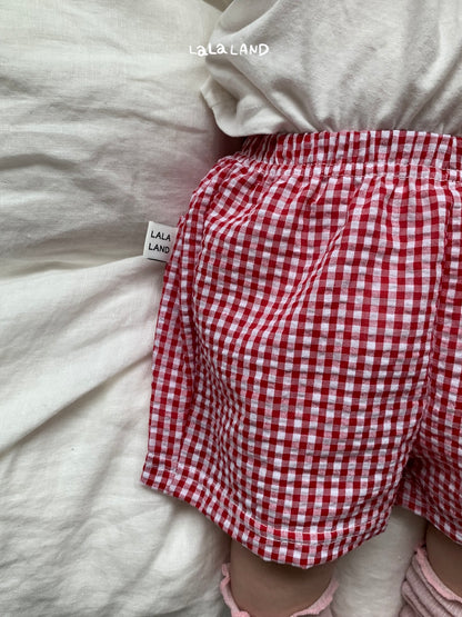 【PREORDER受付終了、ご希望はお問い合わせください。】42.Baby Seersucker Check Shorts