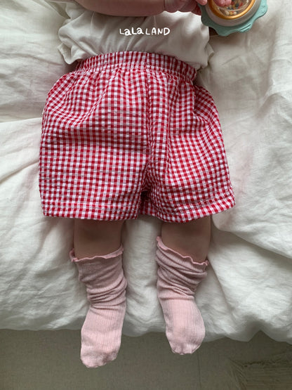 【PREORDER受付終了、ご希望はお問い合わせください。】42.Baby Seersucker Check Shorts