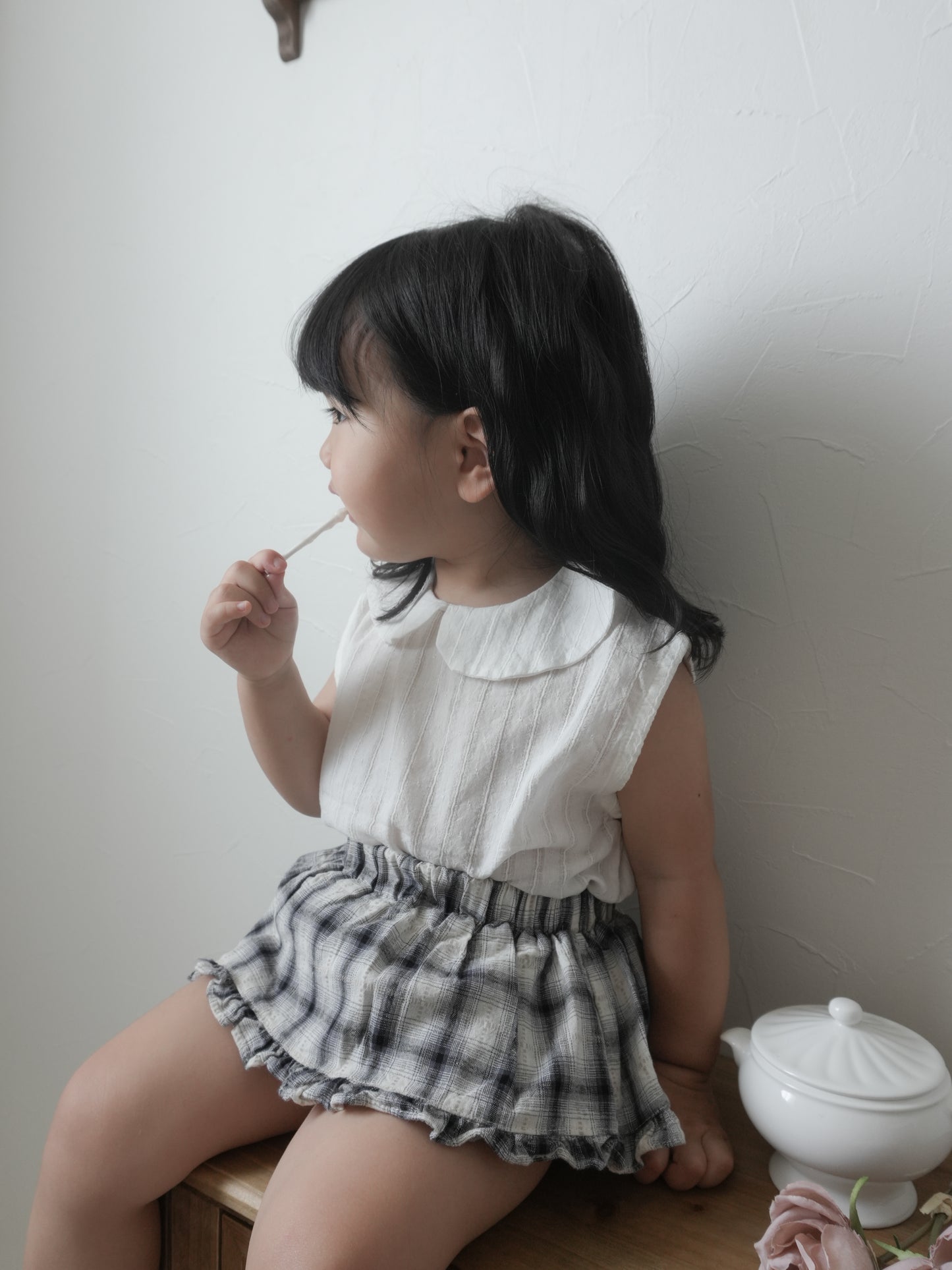 【期間限定 PRE-ODER】15.Sleeveless Collar Blouse