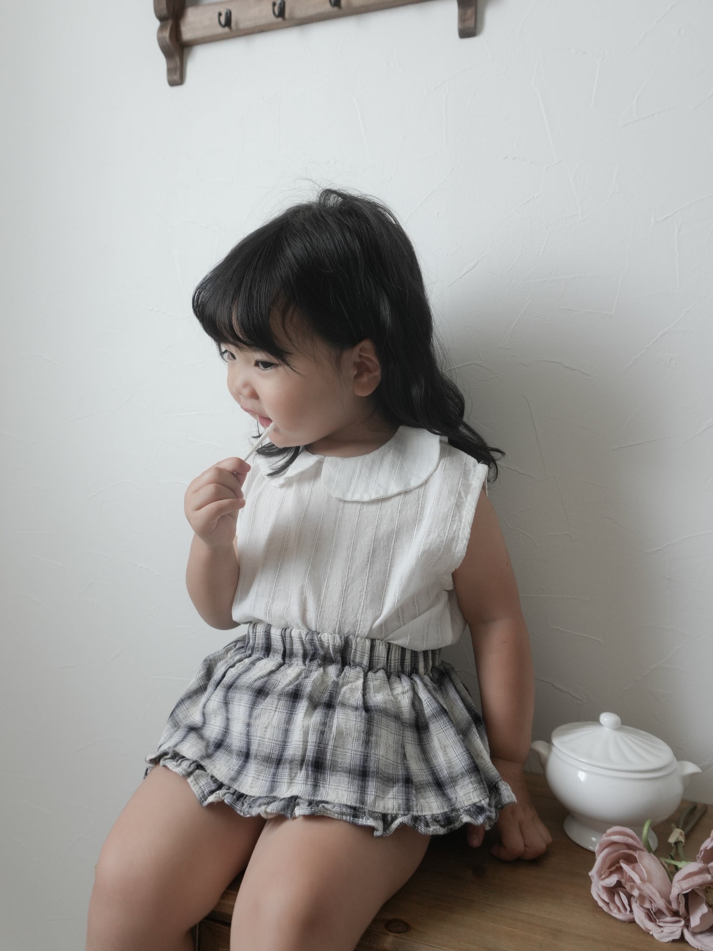 【期間限定 PRE-ODER】15.Sleeveless Collar Blouse