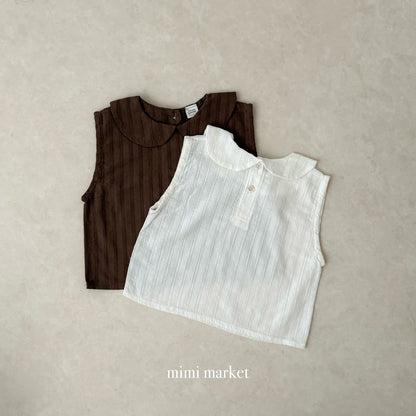 【期間限定 PRE-ODER】15.Sleeveless Collar Blouse