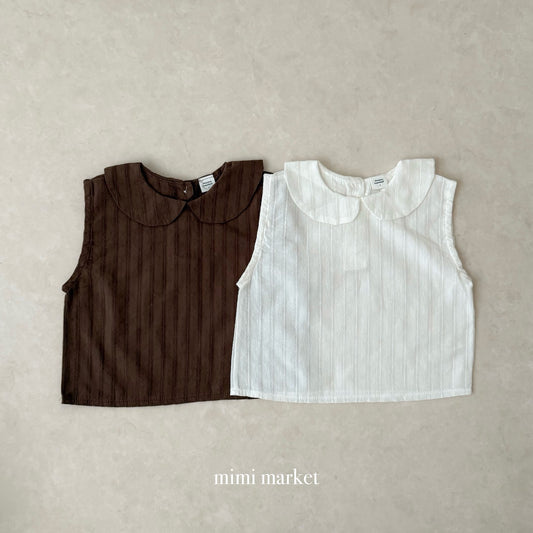 【期間限定 PRE-ODER】15.Sleeveless Collar Blouse