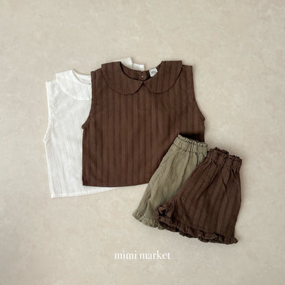 【期間限定 PRE-ODER】15.Sleeveless Collar Blouse