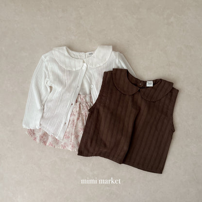 【期間限定 PRE-ODER】15.Sleeveless Collar Blouse